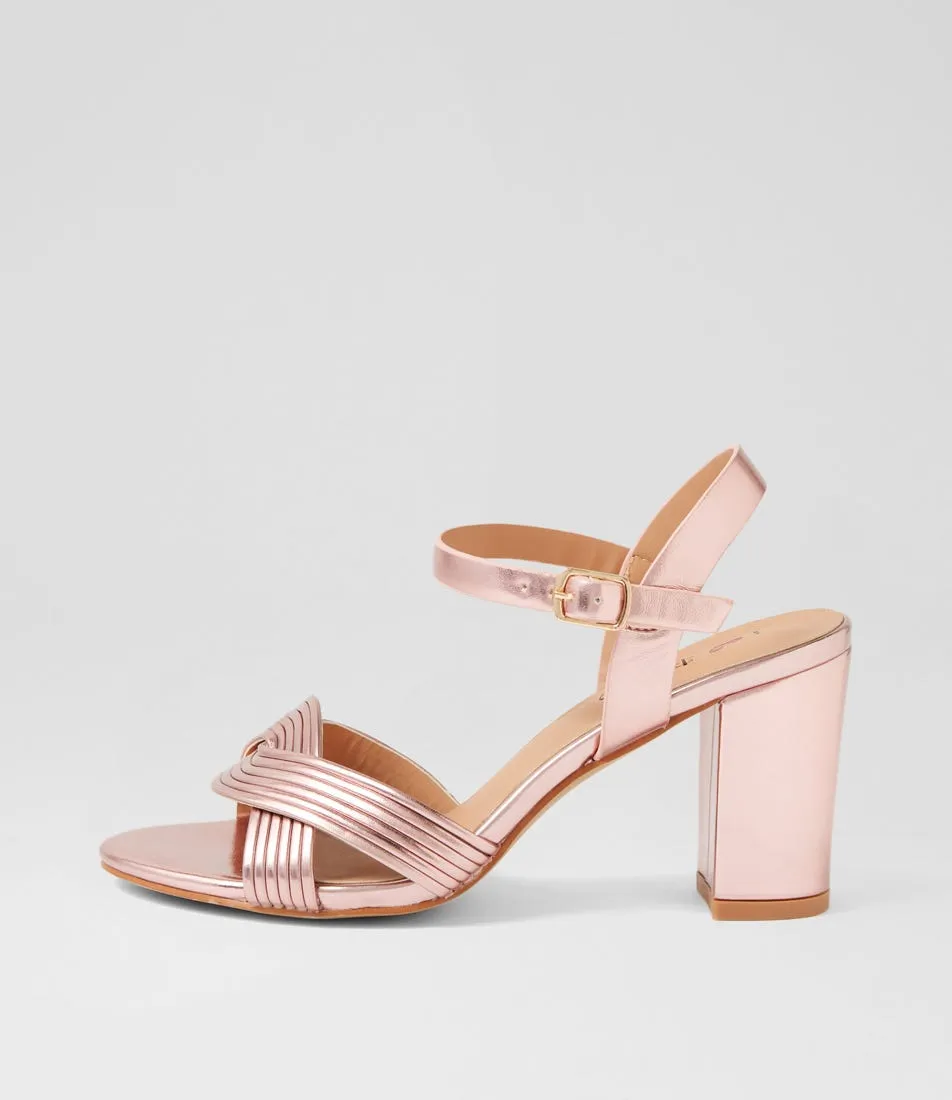 I LOVE BILLY Gilda Pale Pink Metallic Sandals