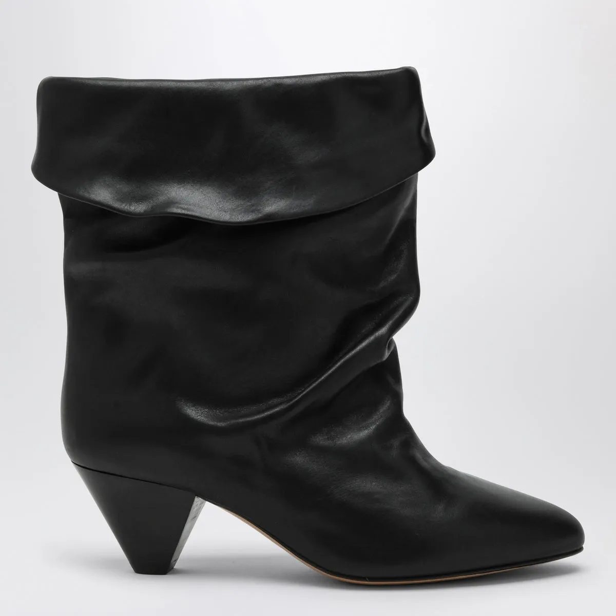 Isabel Marant    Isabel Marant Black Riska Boot With Turn Up