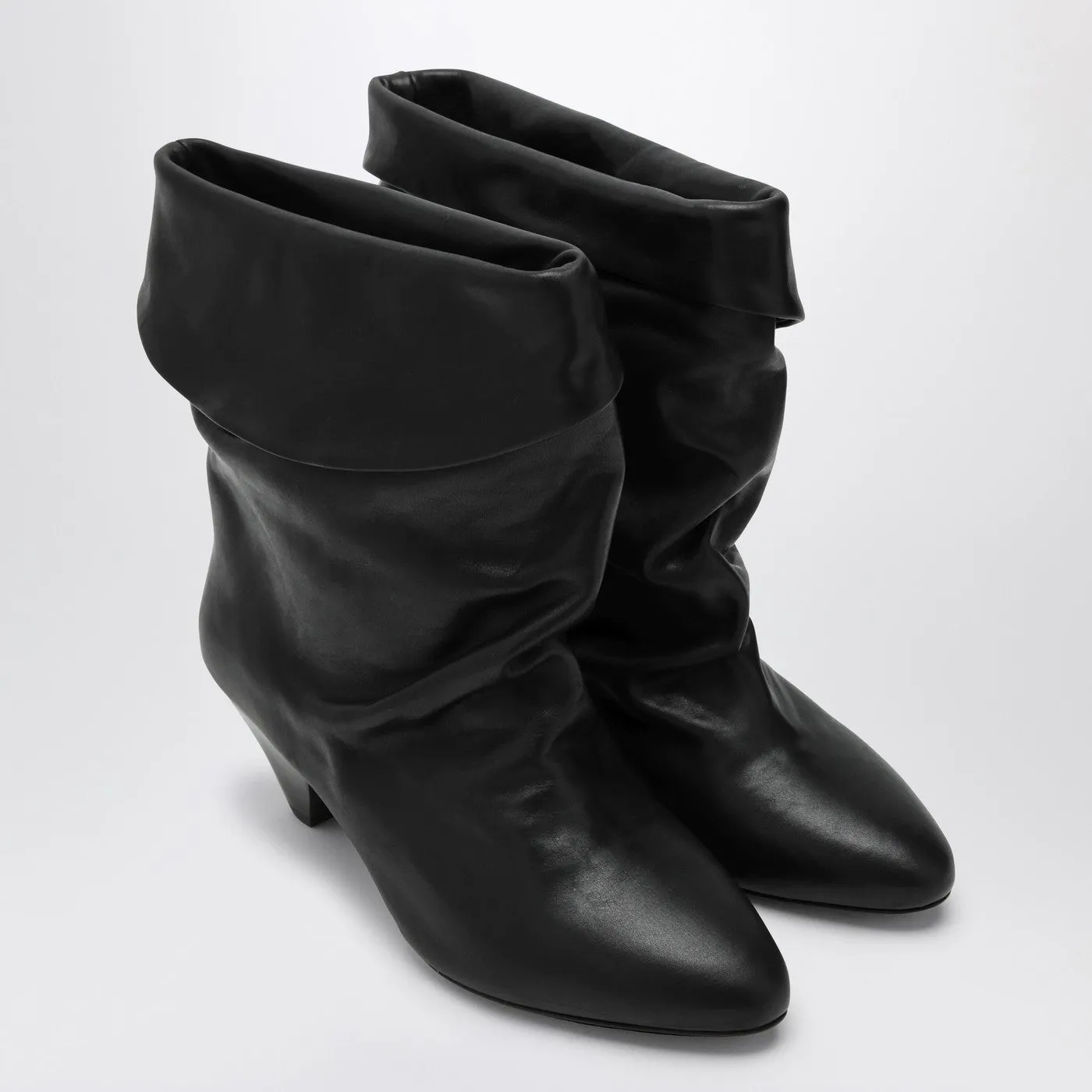 Isabel Marant    Isabel Marant Black Riska Boot With Turn Up