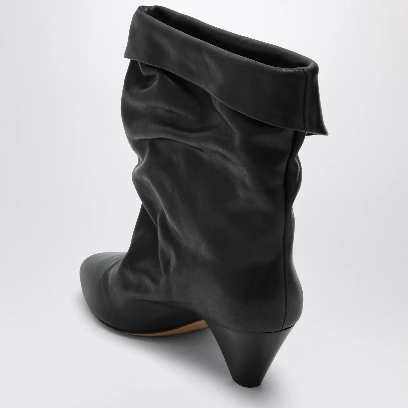 Isabel Marant    Isabel Marant Black Riska Boot With Turn Up