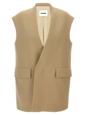 Jil Sander    Jil Sander Oversized Tailored Vest