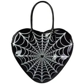 KREEPSVILLE SPIDERWEB SPARKLE HEART BAG