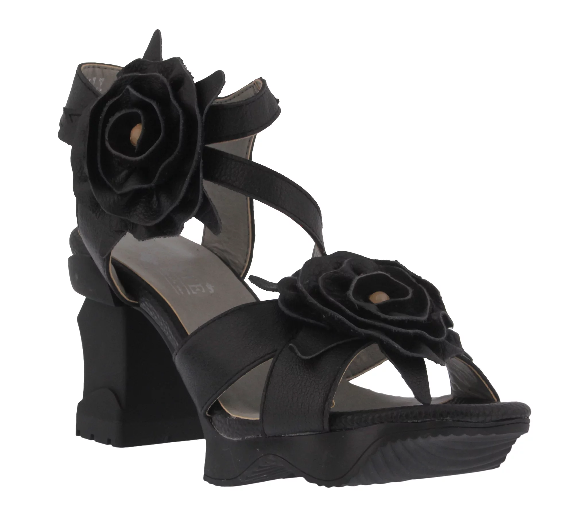 L'Artiste by Spring Step Leather Heeled Sandals - Shelly