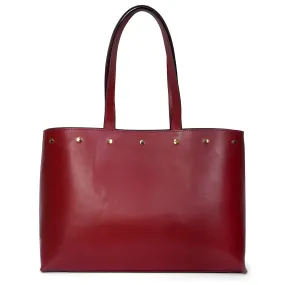 Ladies Shopping Bag/Hand Bag in Wine Genuine leather