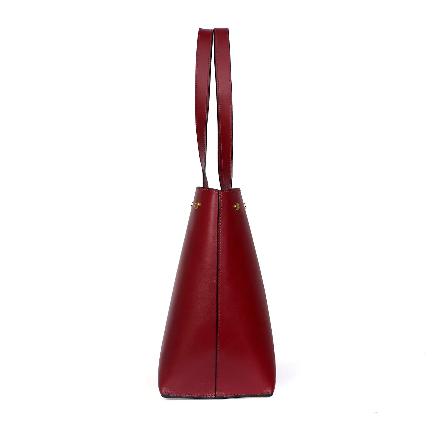 Ladies Shopping Bag/Hand Bag in Wine Genuine leather