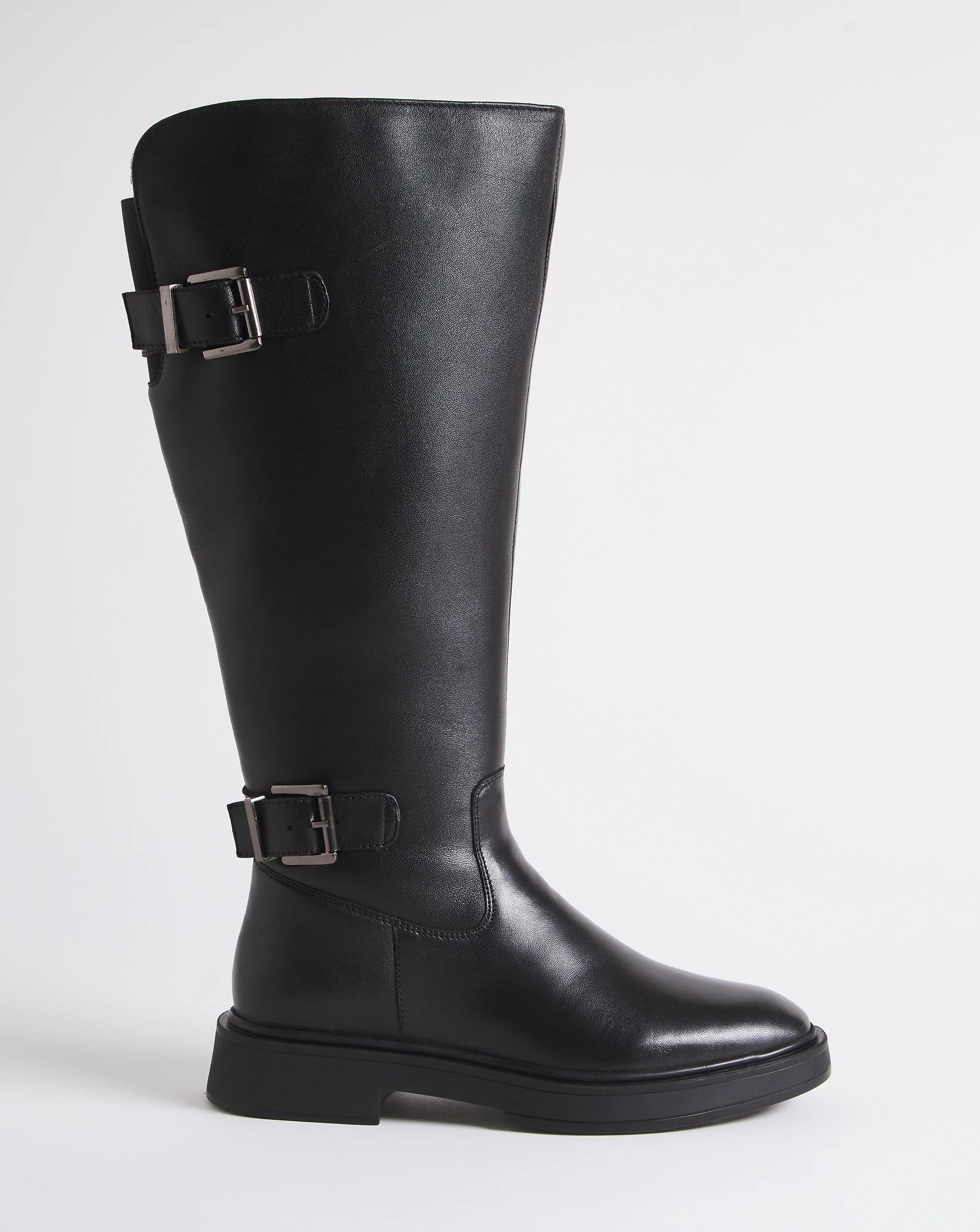 Leather High Leg Boot E Fit Super Curvy Calf | Simply Be