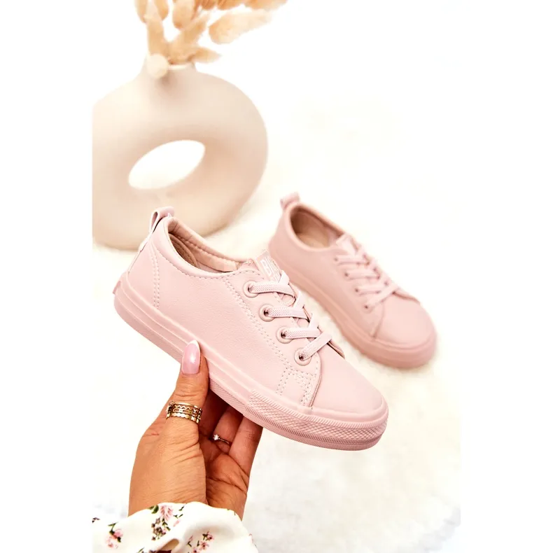 Leather Sneakers Big Star JJ374022 Nude pink