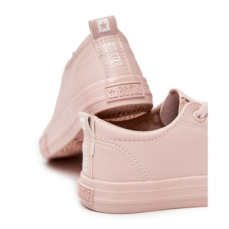 Leather Sneakers Big Star JJ374022 Nude pink