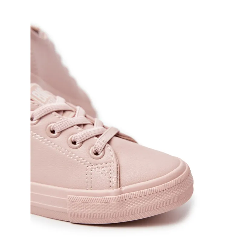 Leather Sneakers Big Star JJ374022 Nude pink