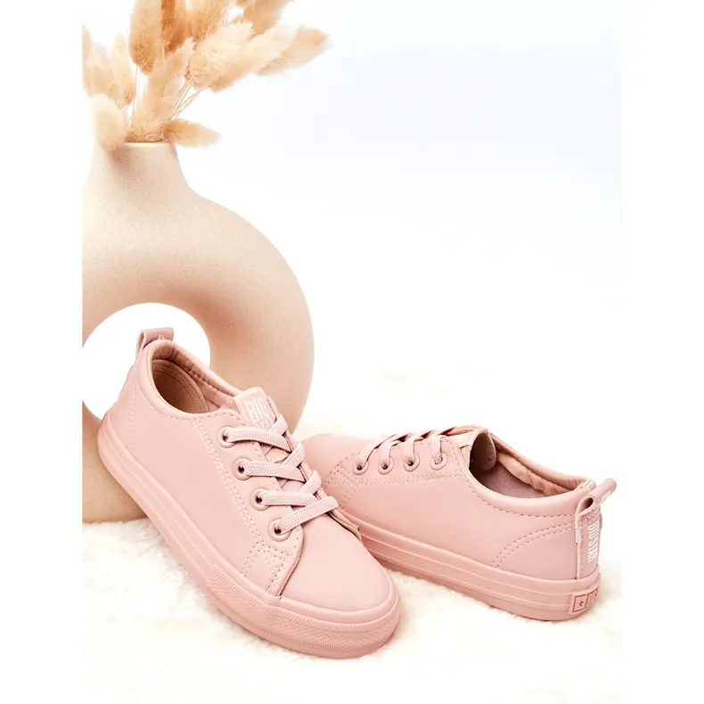 Leather Sneakers Big Star JJ374022 Nude pink