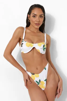 Lemon Print Tanga Bikini Brief