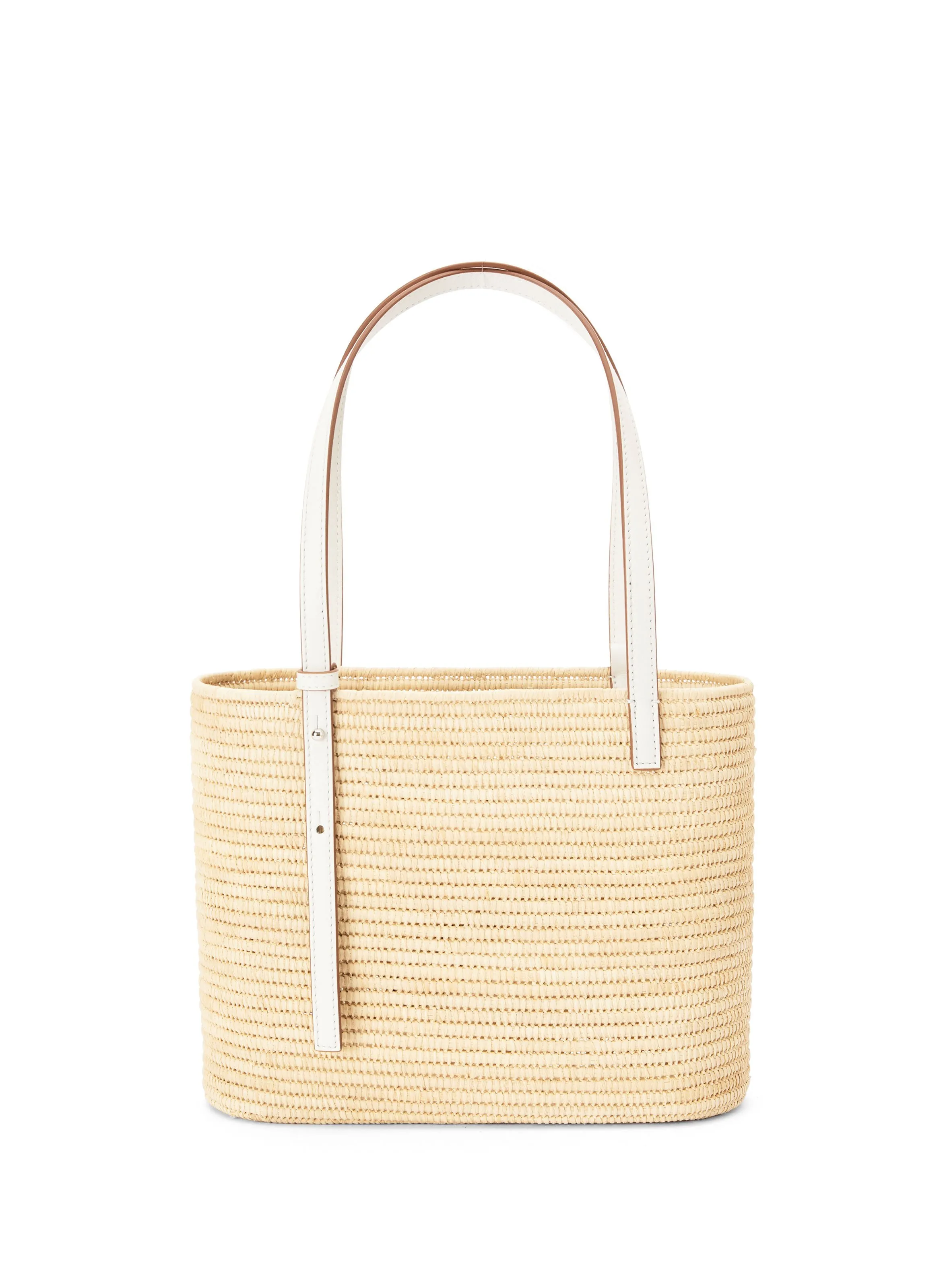 LOEWE  Raffia and leather basket bag - Multicolour