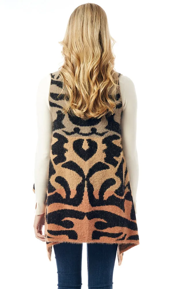 LOF1298 Animal Printed Soft Fuzzy Vest