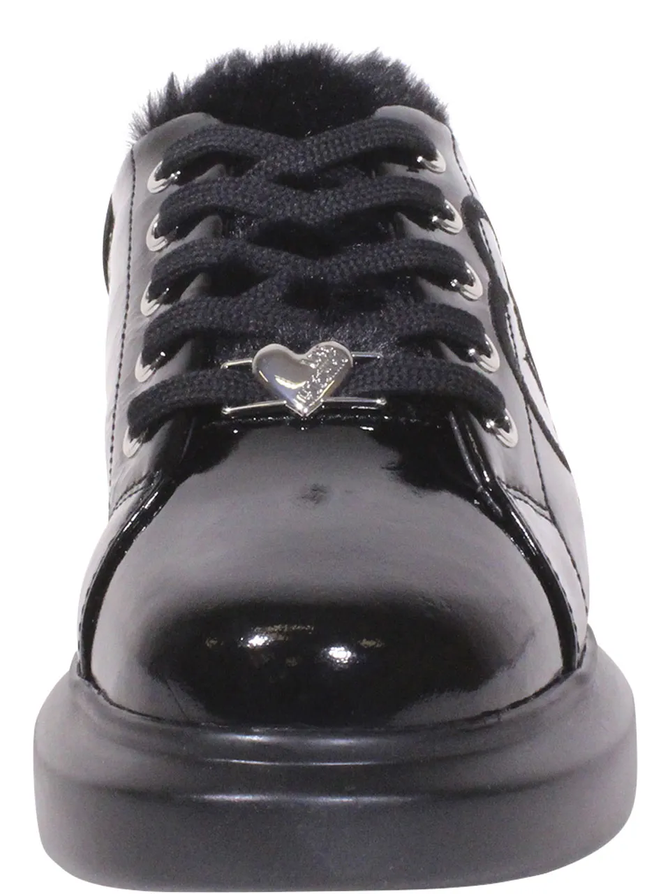 Love Moschino Women's Sneakers Faux-Fur Black Sz: 10 JA15534G0BJGF000