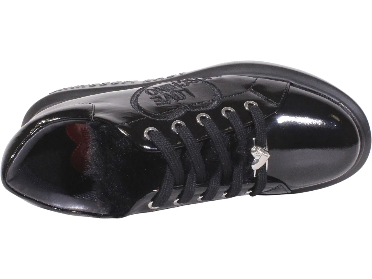 Love Moschino Women's Sneakers Faux-Fur Black Sz: 9 JA15534G0BJGF000