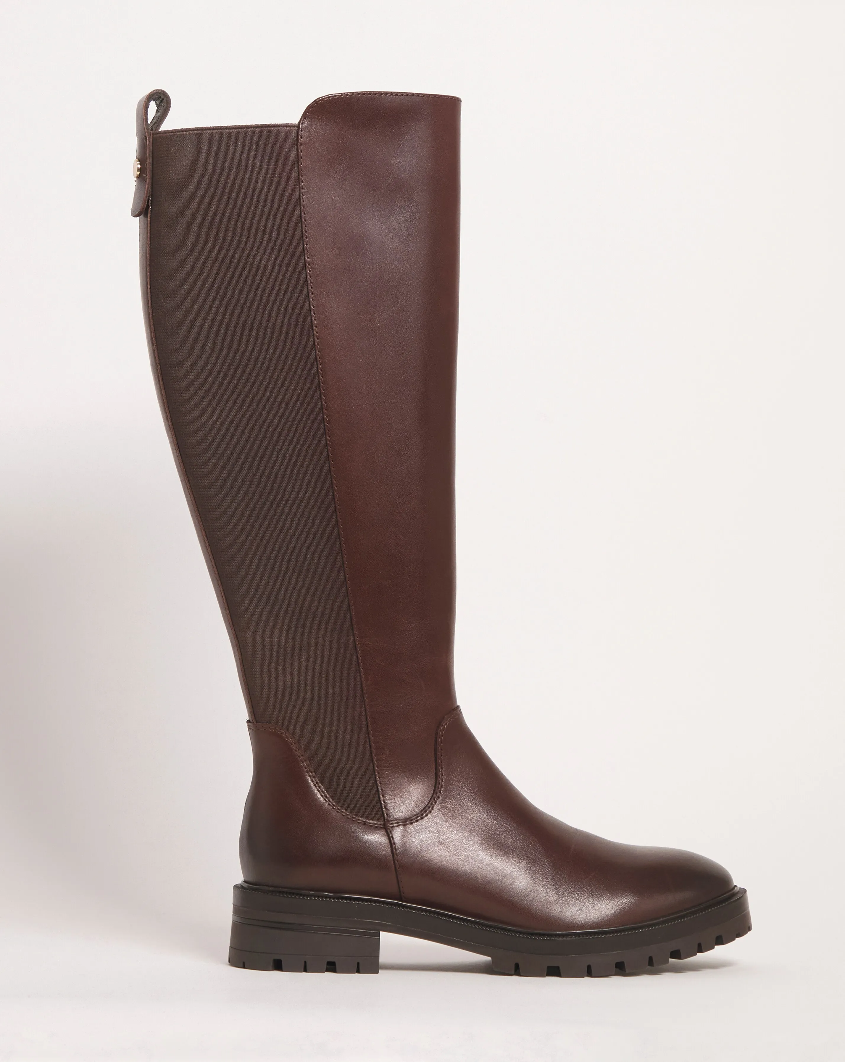 Macey Leather High Leg Boot E Fit Standard Calf | Simply Be