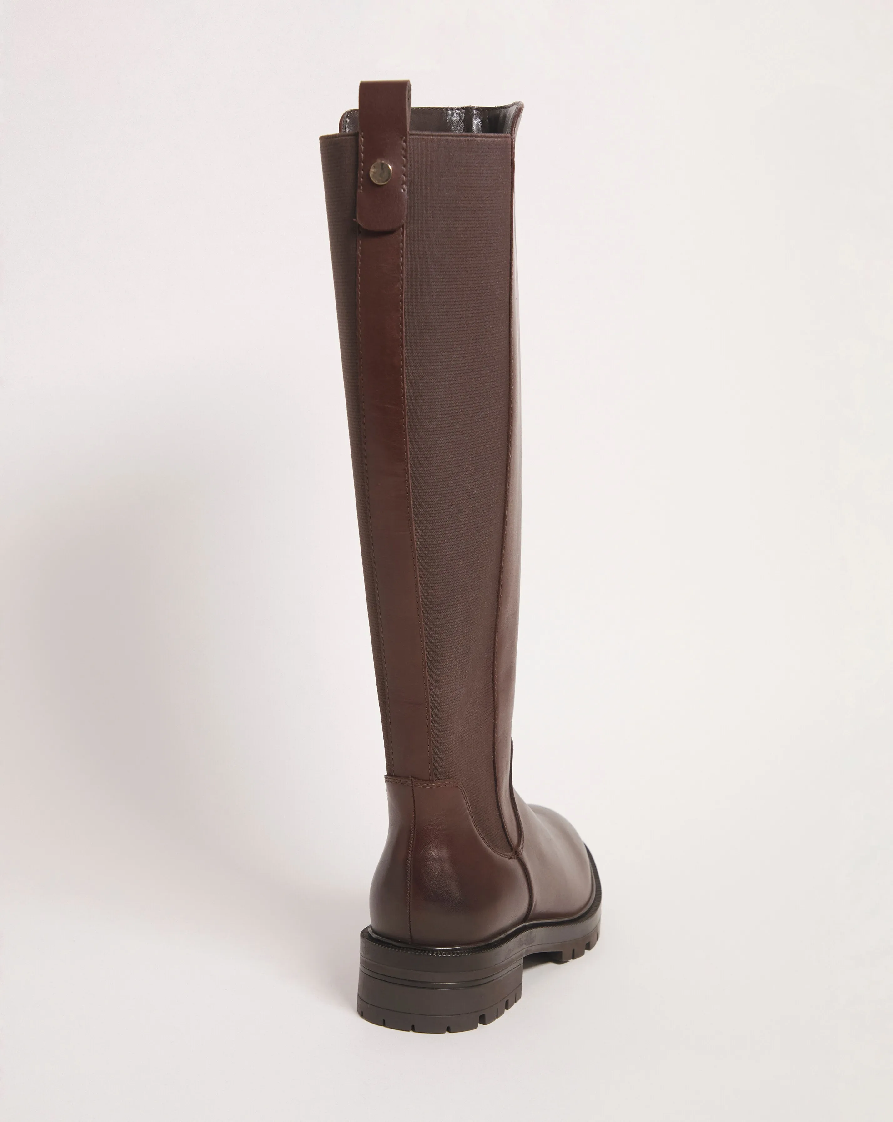 Macey Leather High Leg Boot E Fit Standard Calf | Simply Be