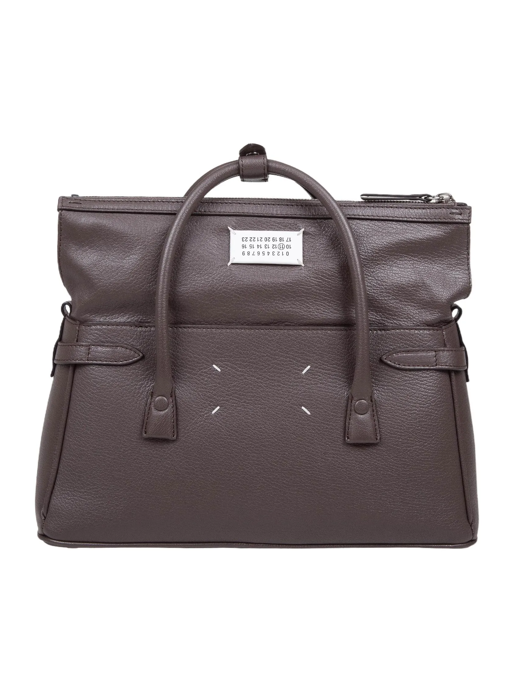 MAISON MARGIELA 5AC HANDBAG IN BROWN LEATHER