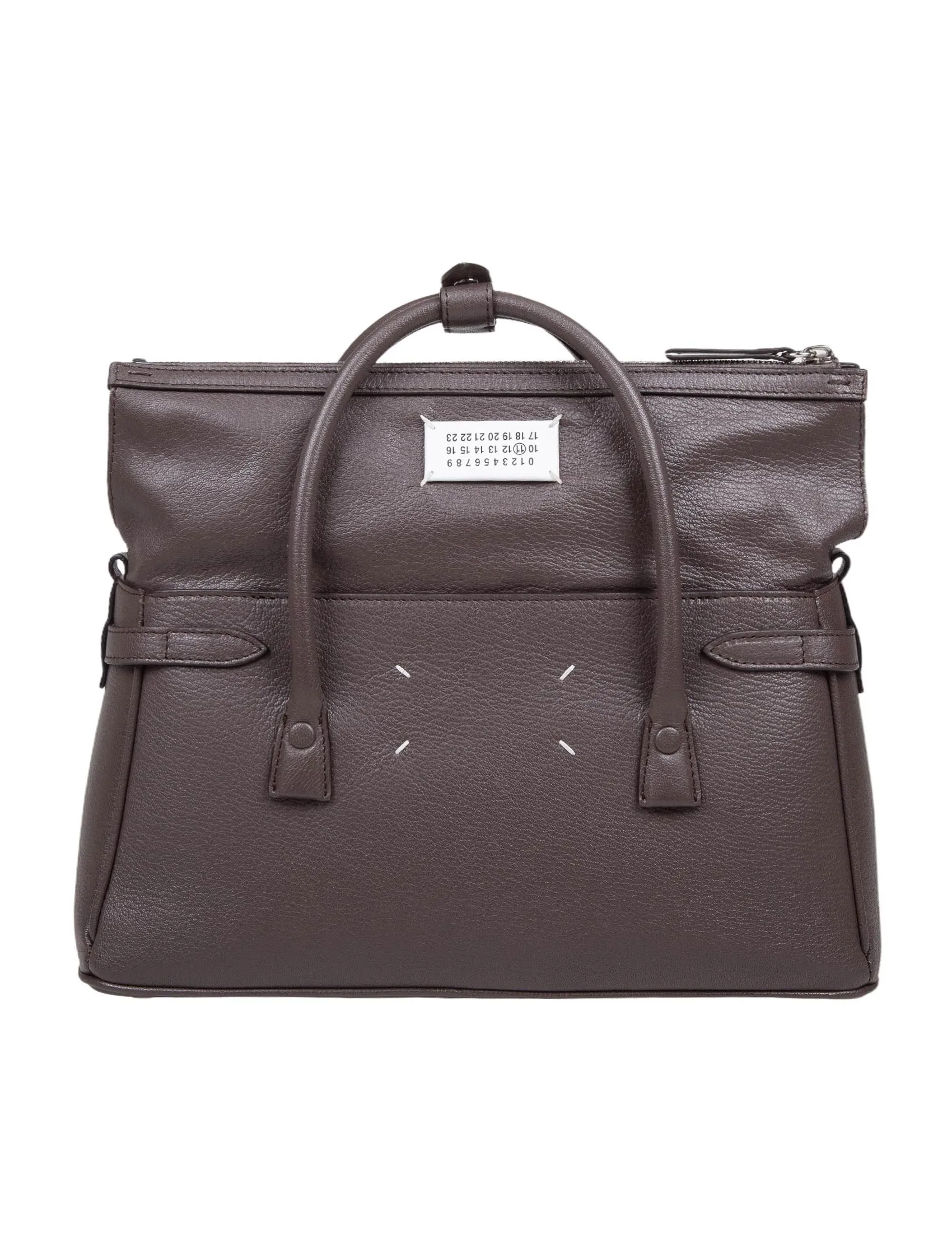 MAISON MARGIELA 5AC HANDBAG IN BROWN LEATHER