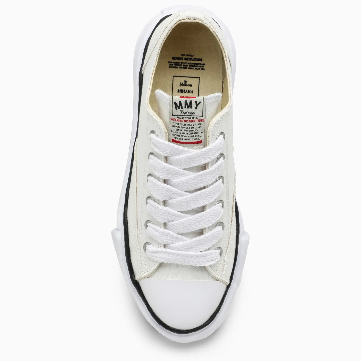 Maison Mihara Yasuhiro    Maison Mihara Yasuhiro White Peterson Low Sneakers In Canvas