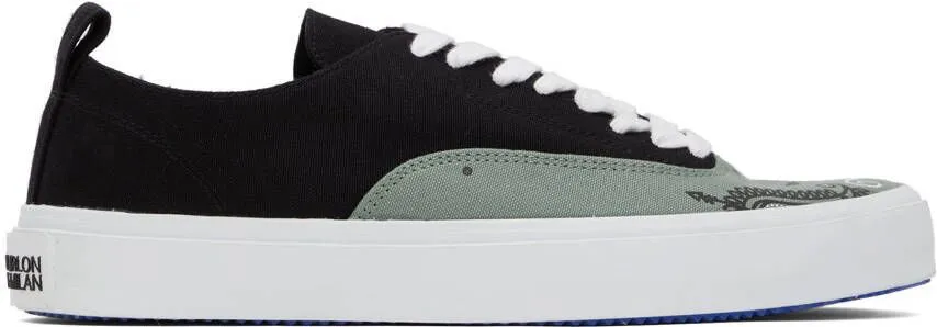 Marcelo Burlon County of Milan Black & Green OG Viento Low Top Sneakers