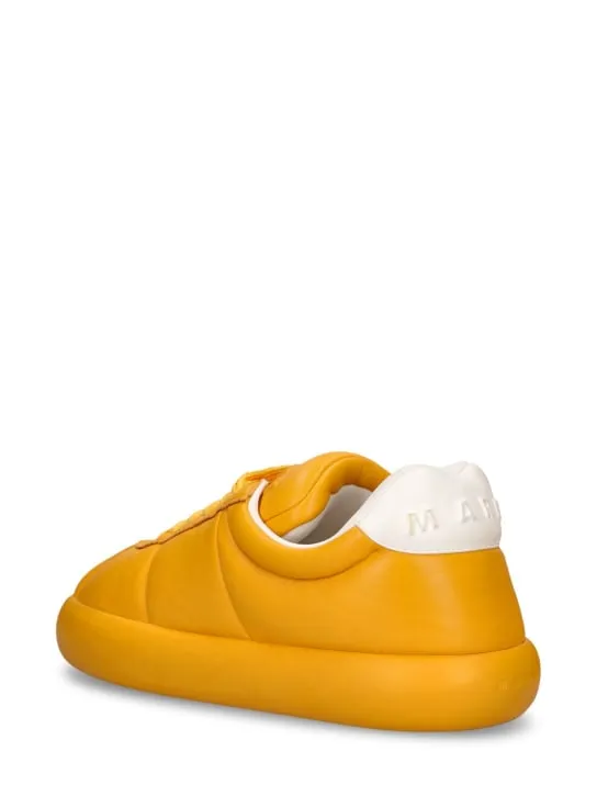 Marni   Puffy soft leather low top sneakers 