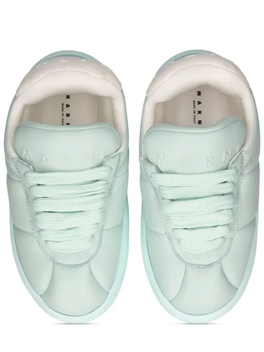 Marni   Puffy soft leather low top sneakers 