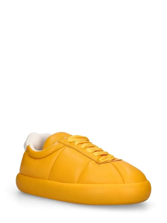 Marni   Puffy soft leather low top sneakers 