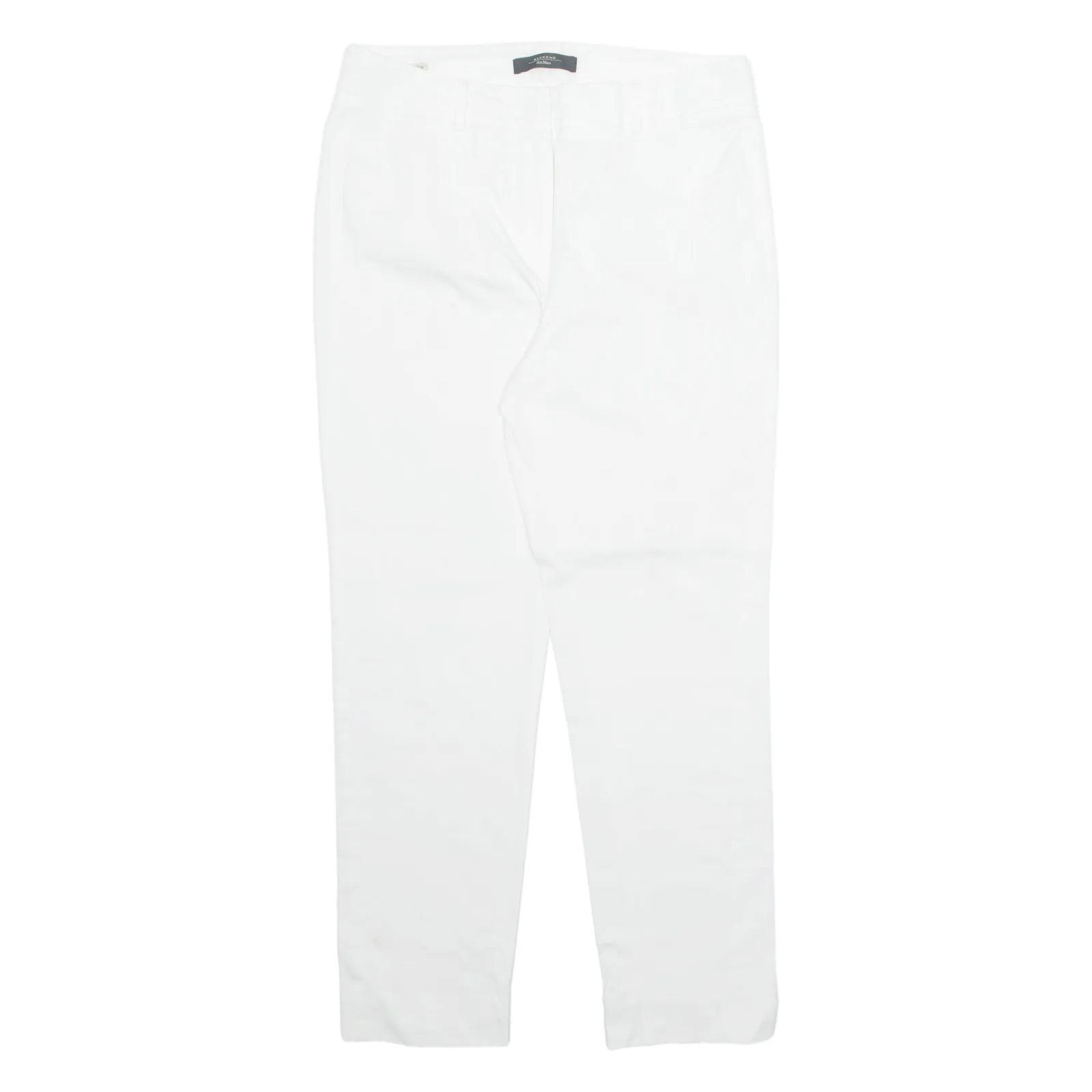 MAX MARA WEEKEND Chino Womens Trousers White Regular Tapered W28 L26