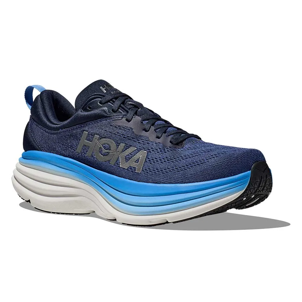 Men's Bondi 8 Running Shoe - Outer Space/All Aboard - Wide (2E)