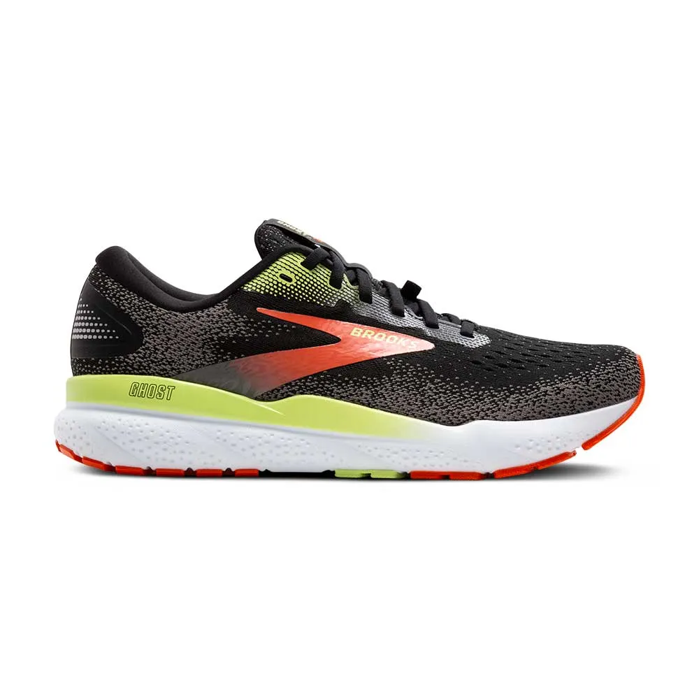 Men's Ghost 16 GTX Running Shoe - Black/Mandarin Red/Green - Regular (D)