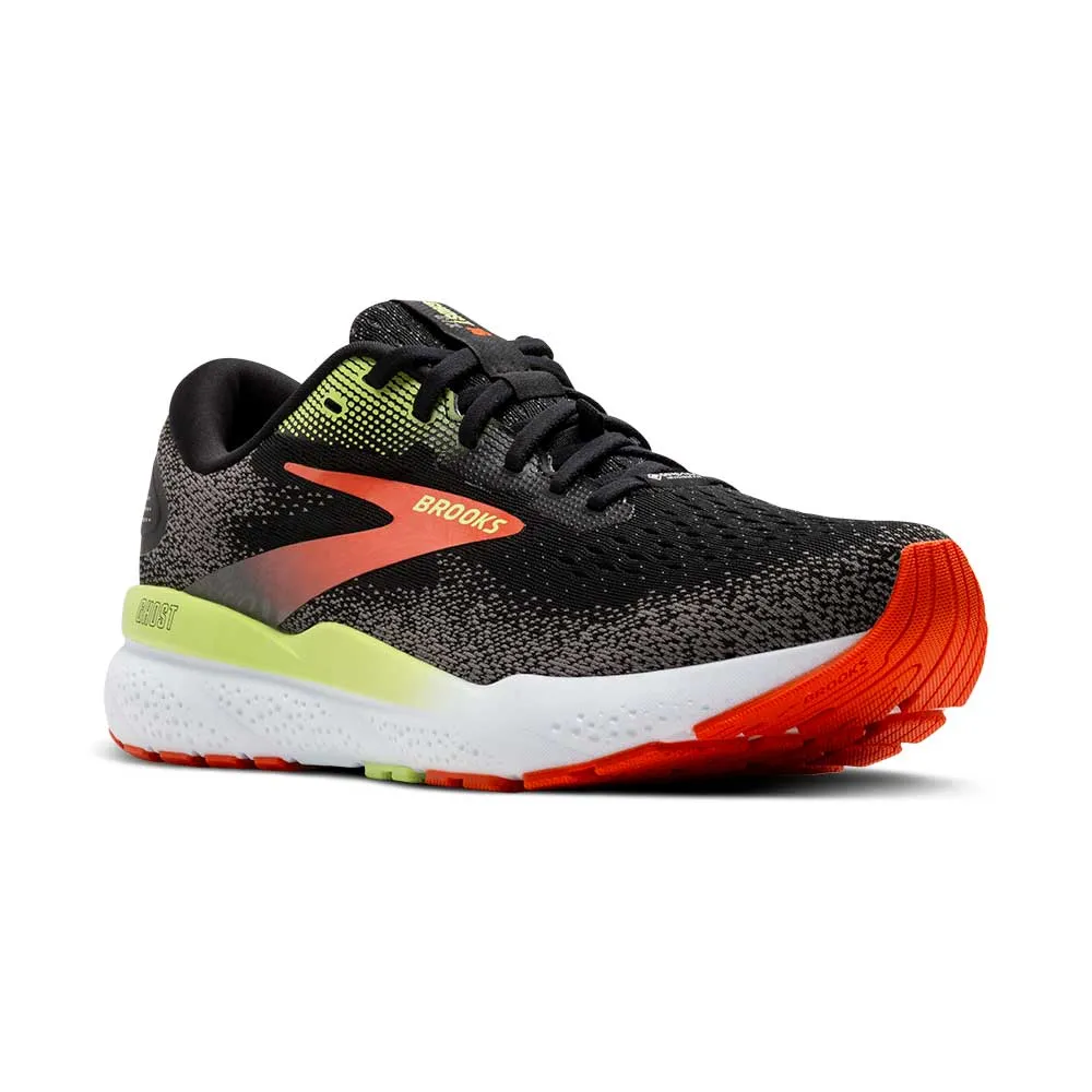 Men's Ghost 16 GTX Running Shoe - Black/Mandarin Red/Green - Regular (D)