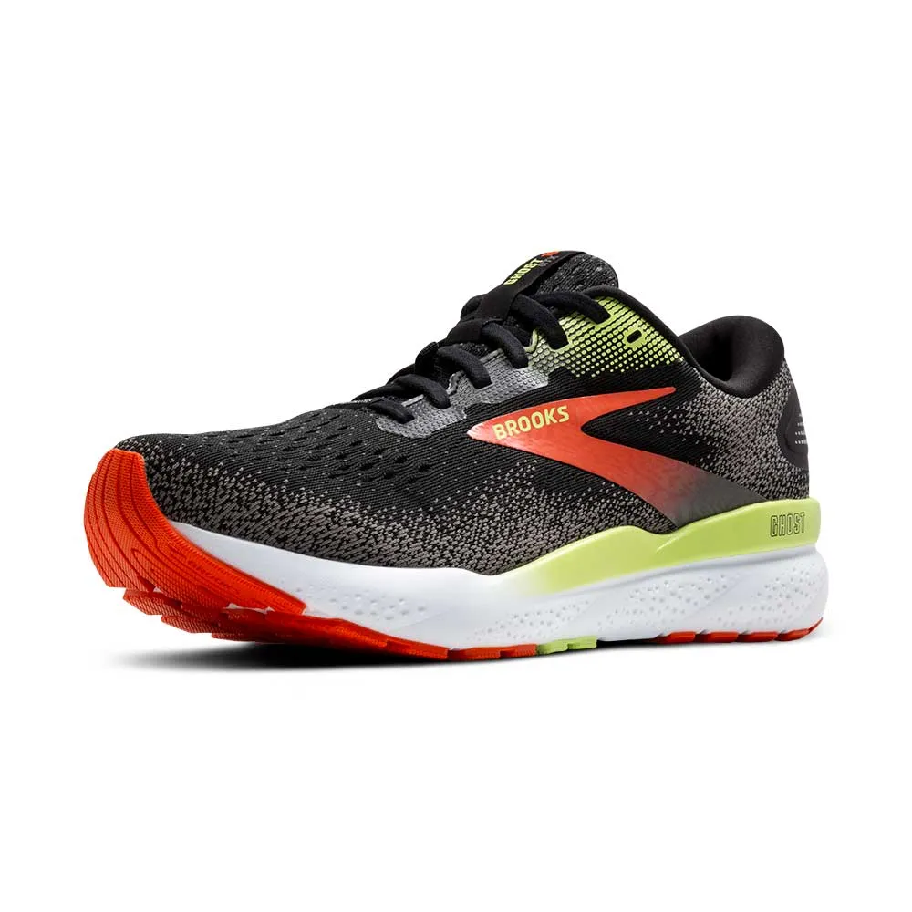 Men's Ghost 16 GTX Running Shoe - Black/Mandarin Red/Green - Regular (D)