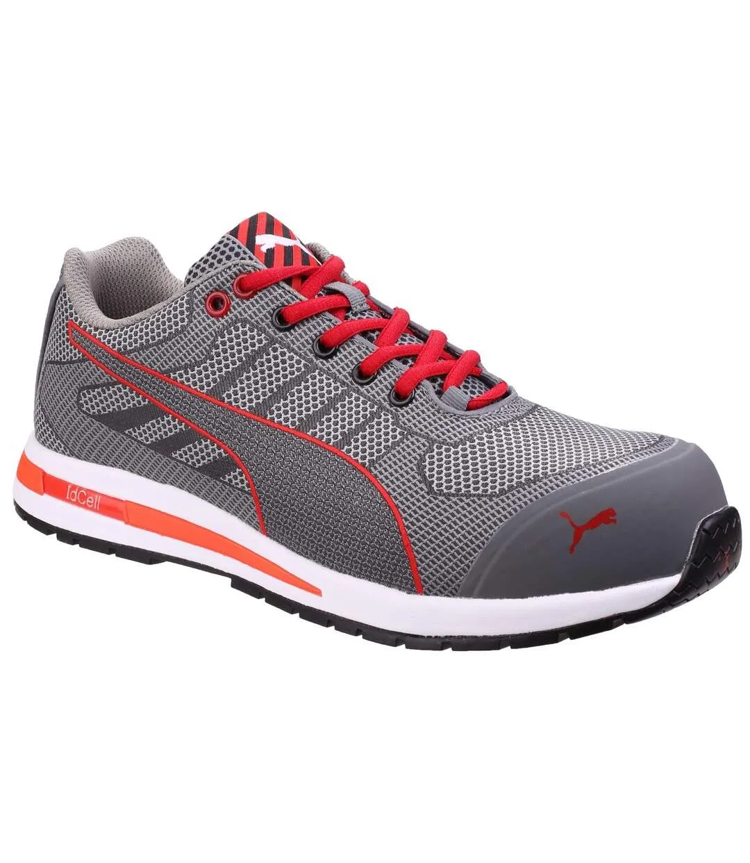 Mens xelerate knit low safety trainers grey Puma