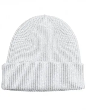 Merino Wool Beanie Hat - Limestone Grey