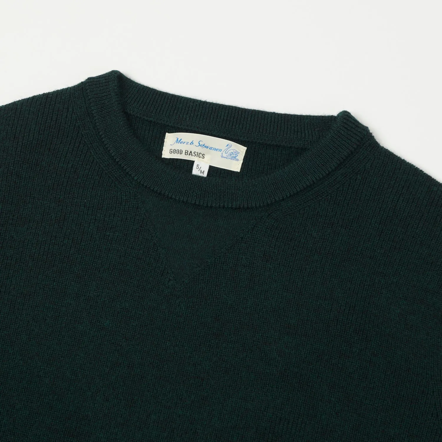 Merz b. Schwanen MWCC01 Ribbed Merino Pullover - Dark Teal