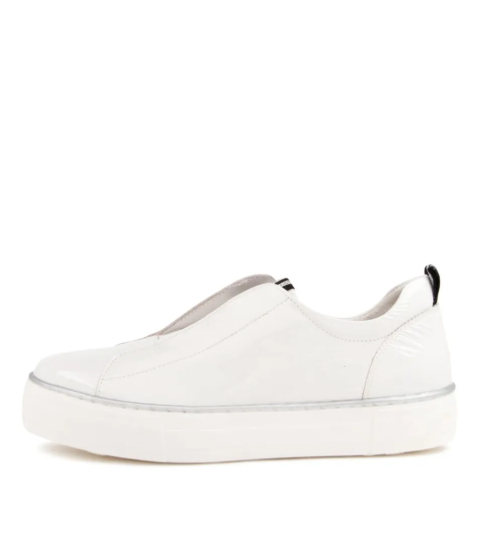 MIDAS Feathers White Patent Leather Sneakers