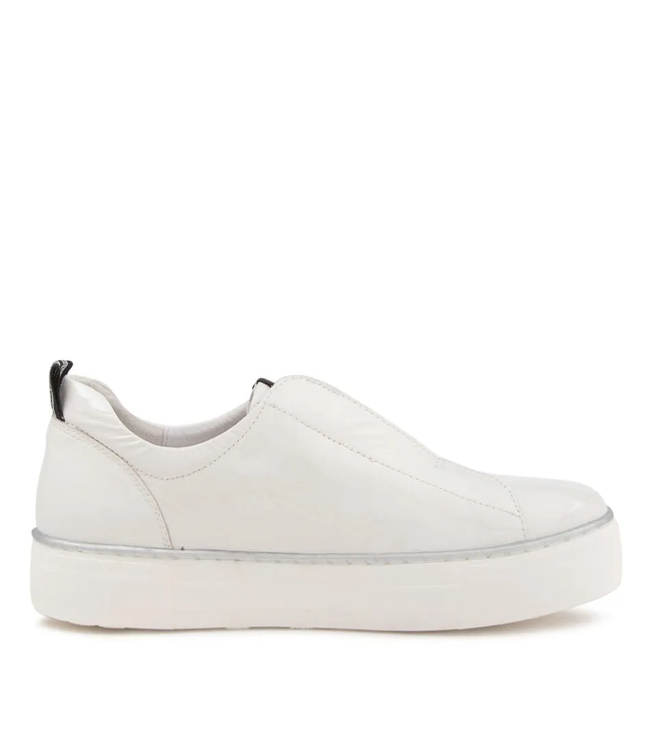 MIDAS Feathers White Patent Leather Sneakers