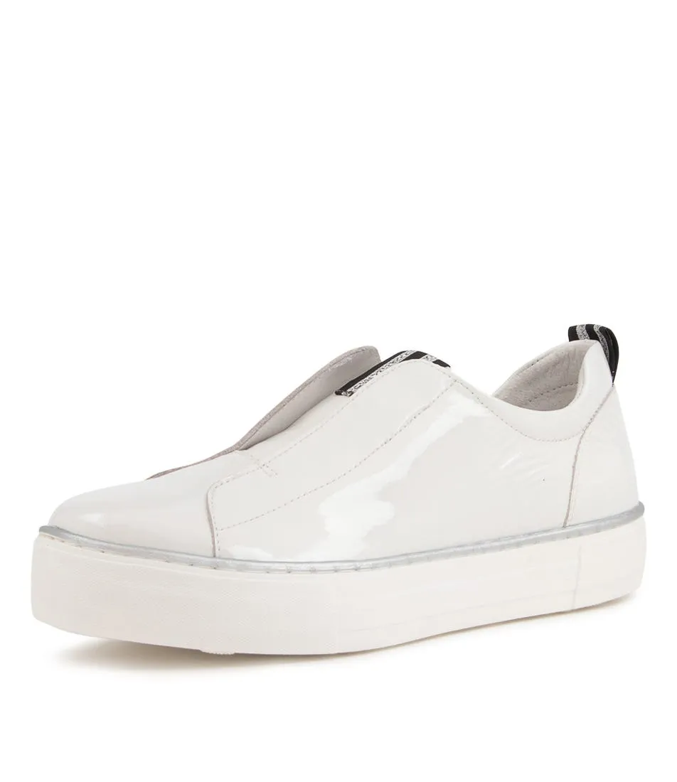 MIDAS Feathers White Patent Leather Sneakers