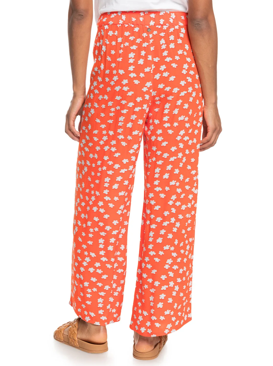 Midnight New Avenue Wide Leg Trousers - Tiger Lily Flower Rain