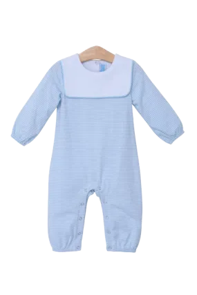 Miller Long Sleeve Romper Blue Stripe