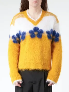 Mohair Jumper with Flowers