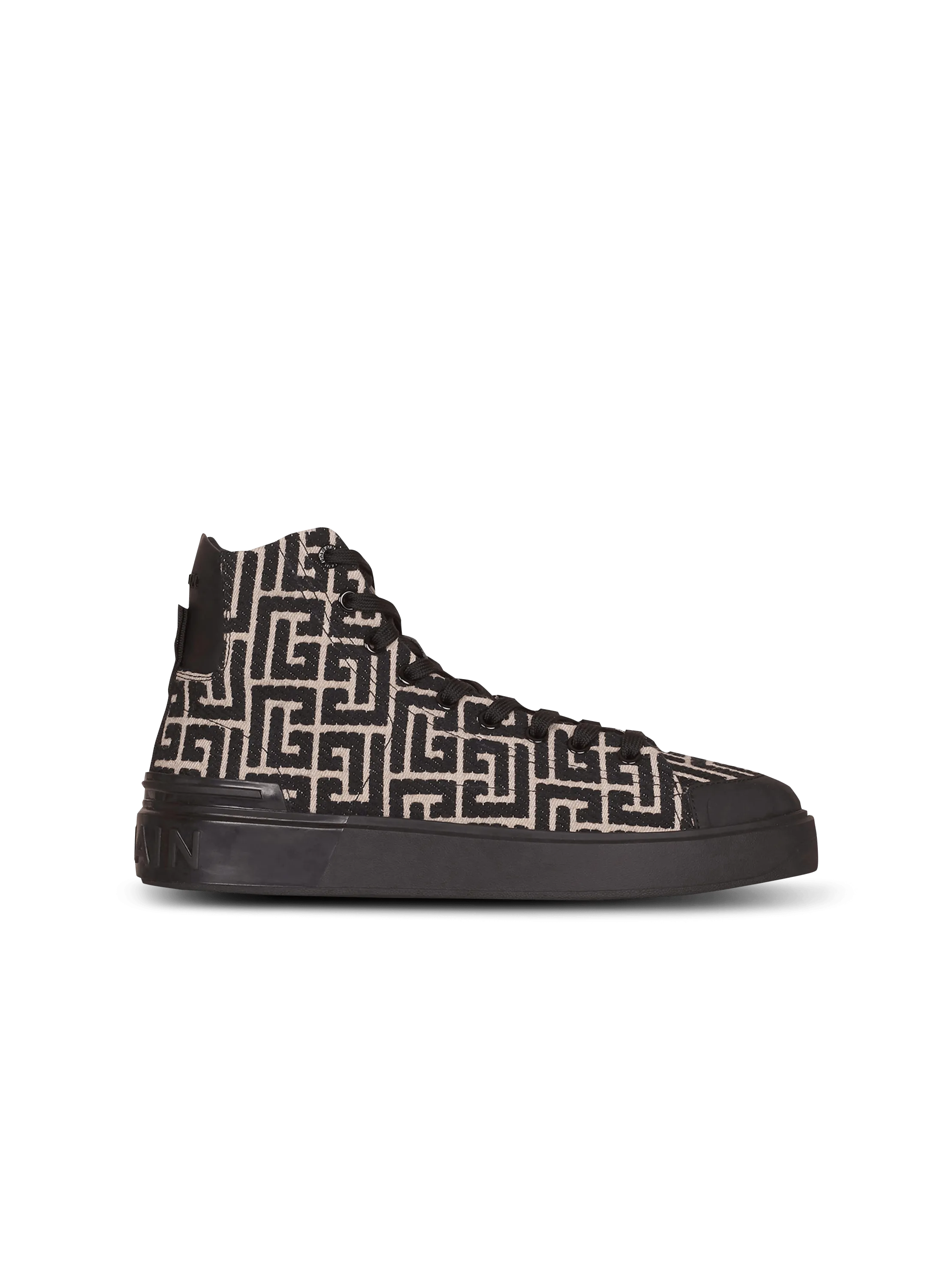 Monogram jacquard B-Court high-top sneakers