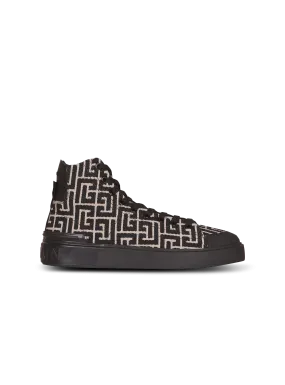 Monogram jacquard B-Court high-top sneakers