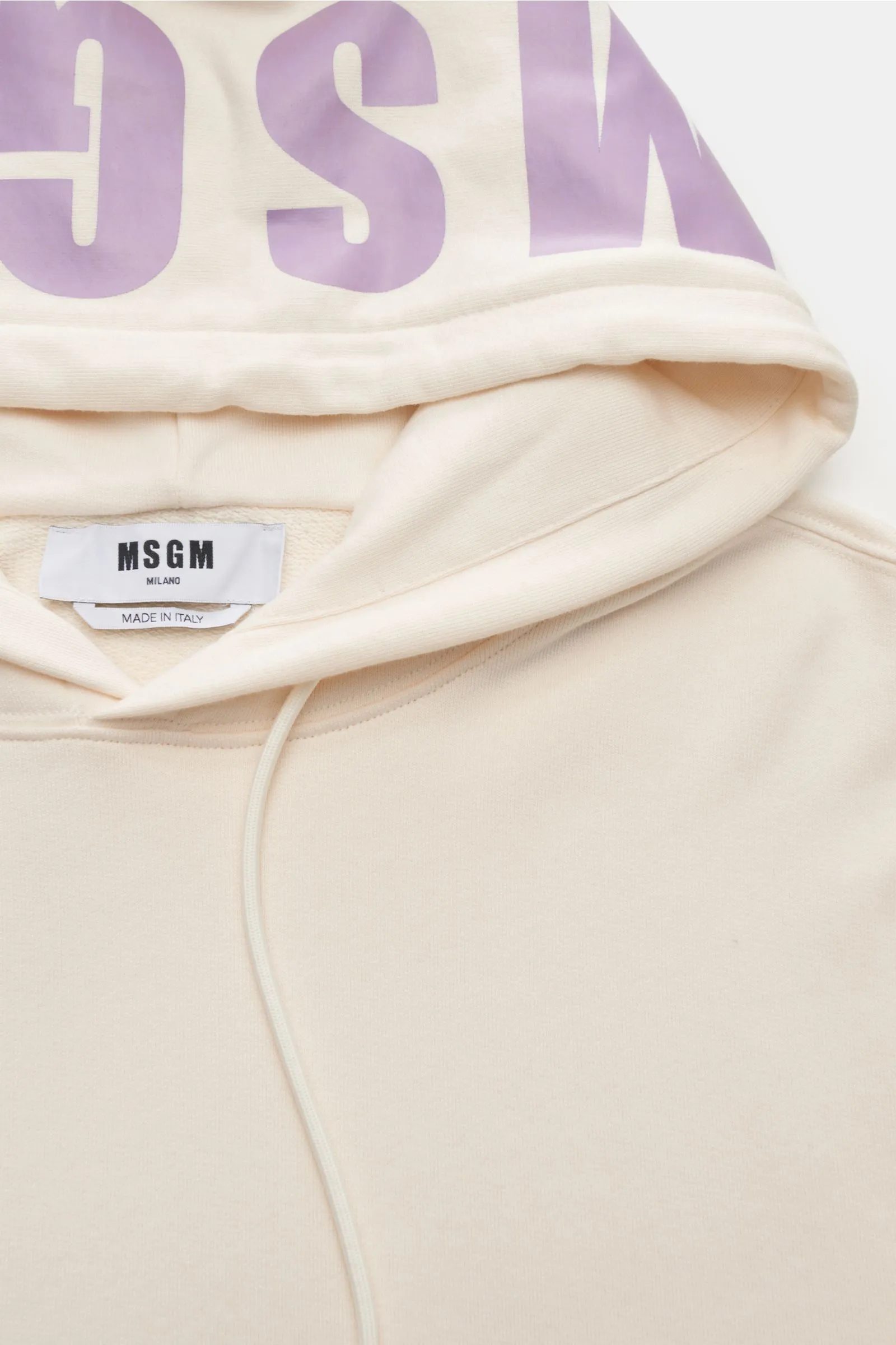 MSGM hooded jumper cream