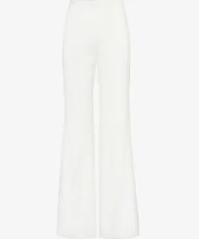 Nadine Merabi Womens White Kira embellished straight-leg woven trousers