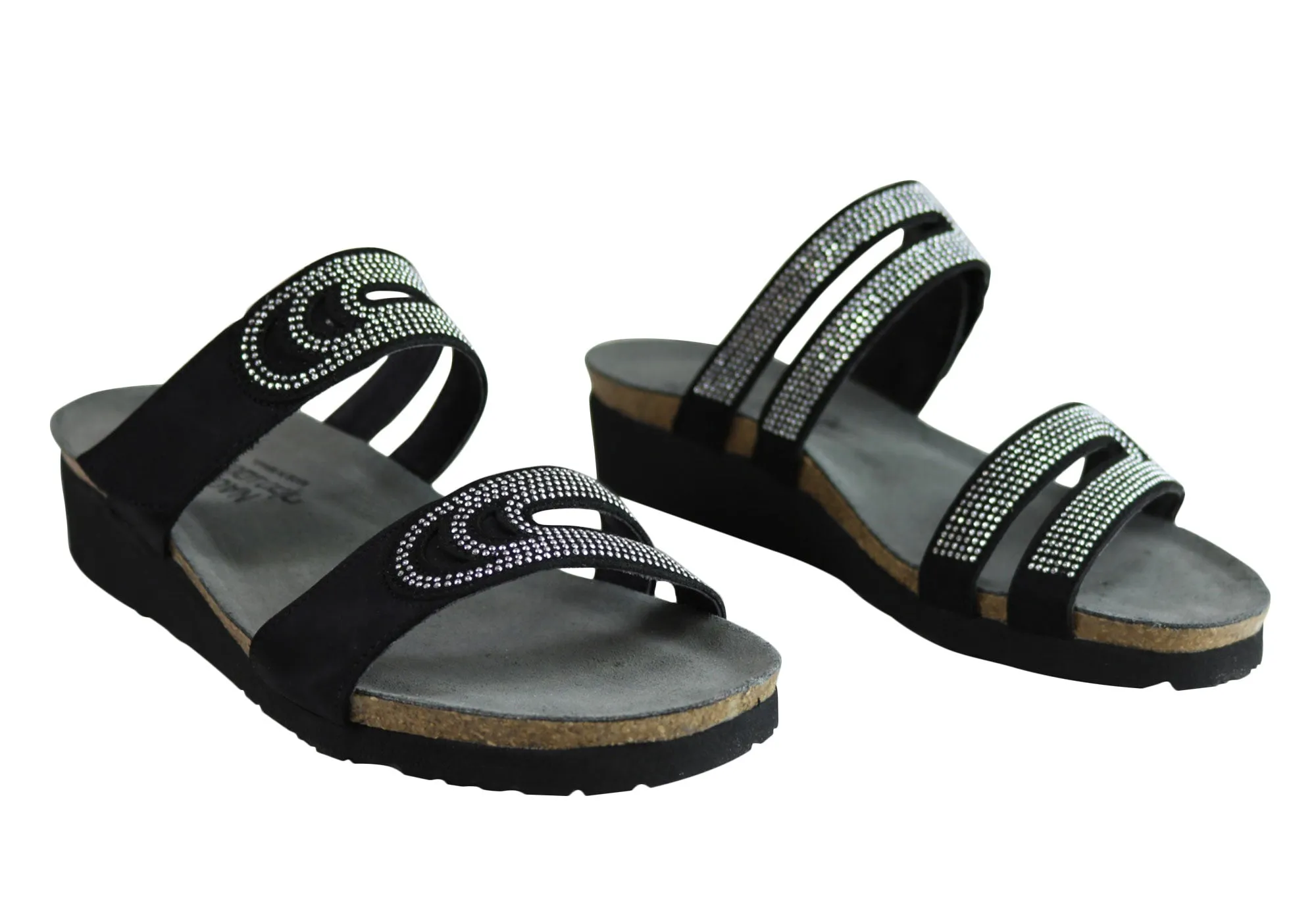 Naot Ainsley Womens Leather Comfortable Cushioned Sandals Slides