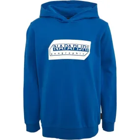 Napapijri Junior Boys Kitik Logo Hoodie Blue Lapis