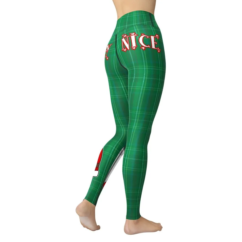 Naughty or Nice Yoga Leggings