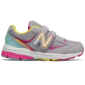 New Balance Kid’s 888 v2 Grey with Rainbow Hook & Loop